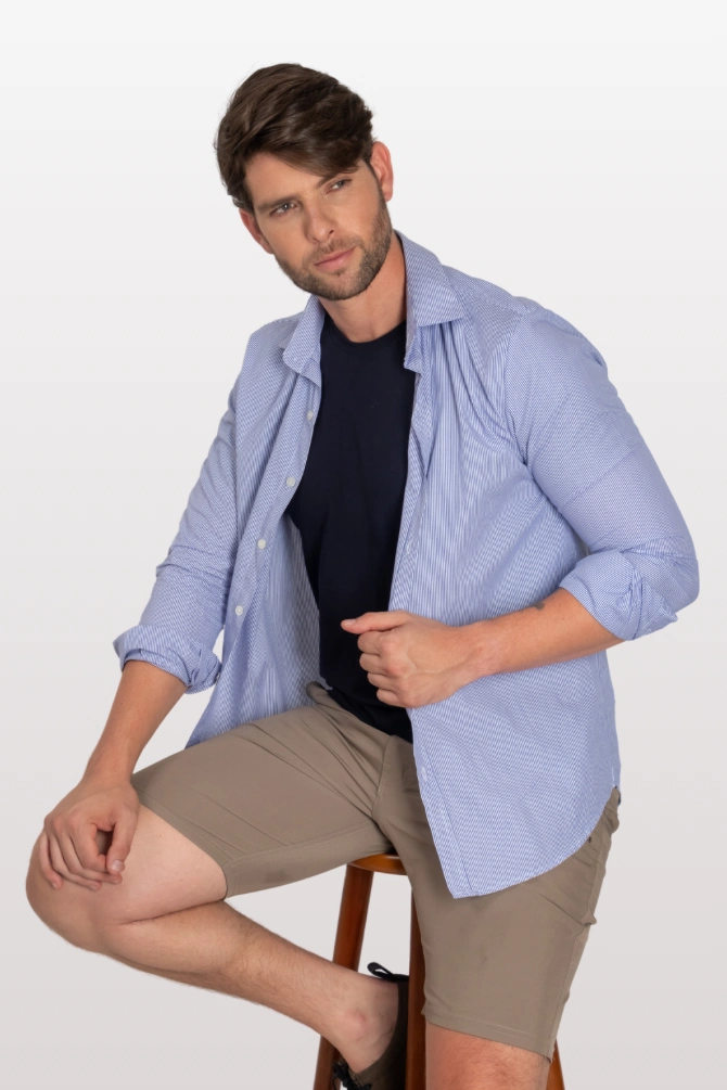 CH 3001 CAMISA MASCULINA SLIM - 0007